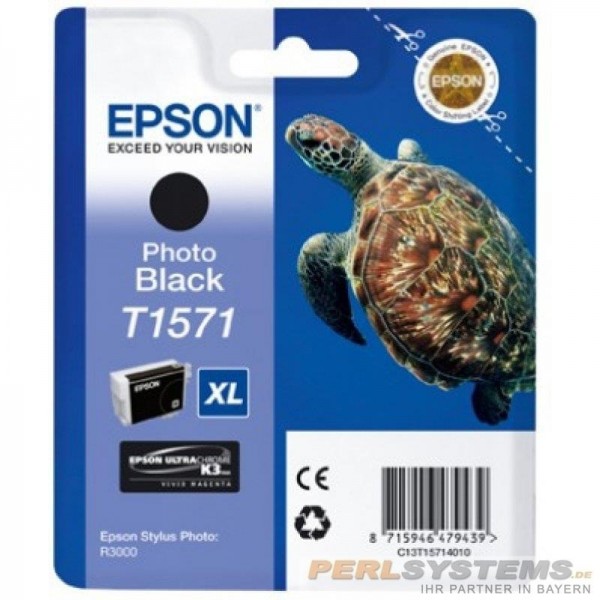 Epson Tintenpatrone T1571 XL Photo Black für Epson Stylus Photo R3000