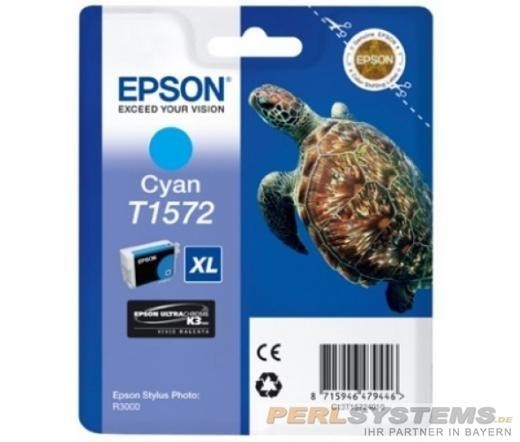 Epson Tintenpatrone T1572 XL Cyan für Epson Stylus Photo R3000